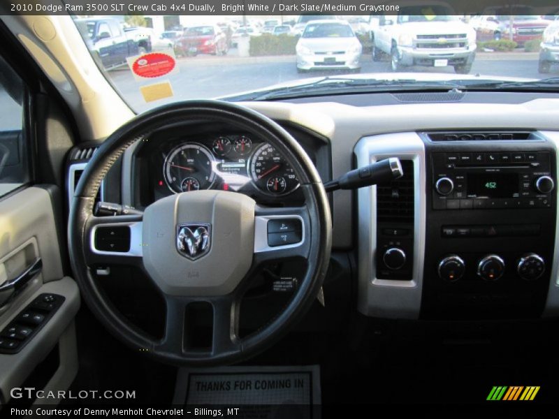 Bright White / Dark Slate/Medium Graystone 2010 Dodge Ram 3500 SLT Crew Cab 4x4 Dually