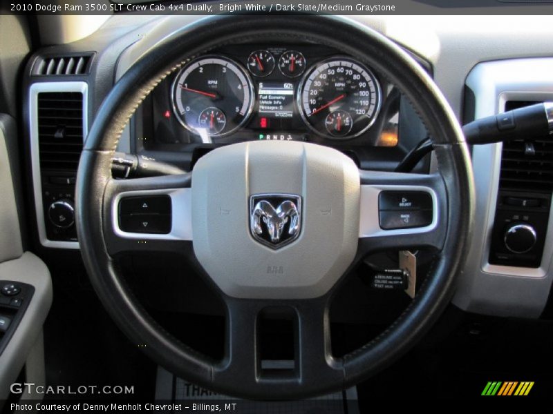 Bright White / Dark Slate/Medium Graystone 2010 Dodge Ram 3500 SLT Crew Cab 4x4 Dually
