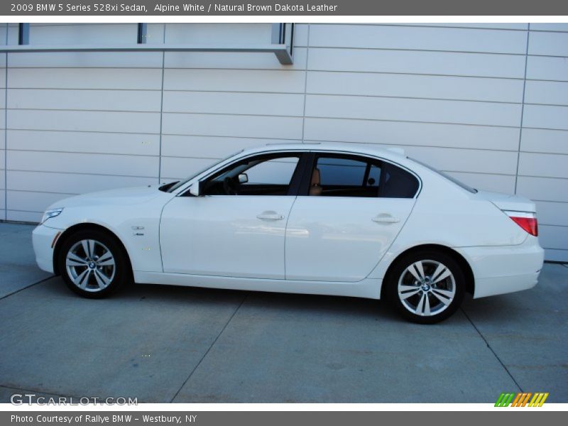 Alpine White / Natural Brown Dakota Leather 2009 BMW 5 Series 528xi Sedan