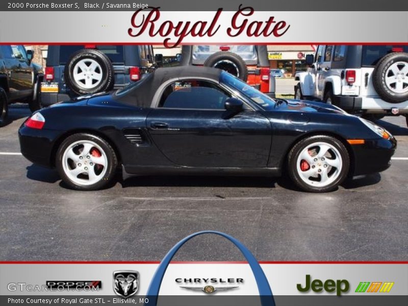 Black / Savanna Beige 2000 Porsche Boxster S