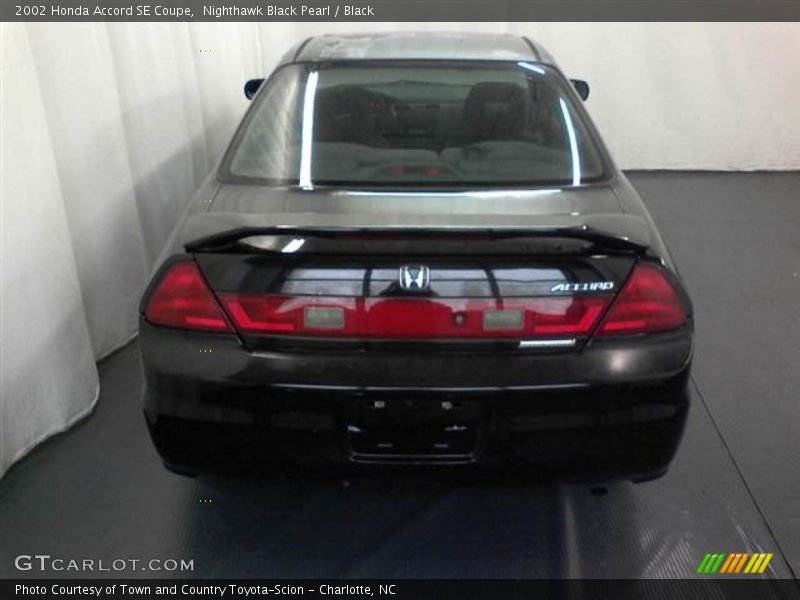 Nighthawk Black Pearl / Black 2002 Honda Accord SE Coupe