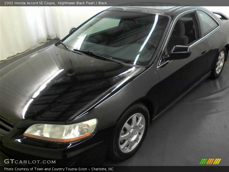 Nighthawk Black Pearl / Black 2002 Honda Accord SE Coupe