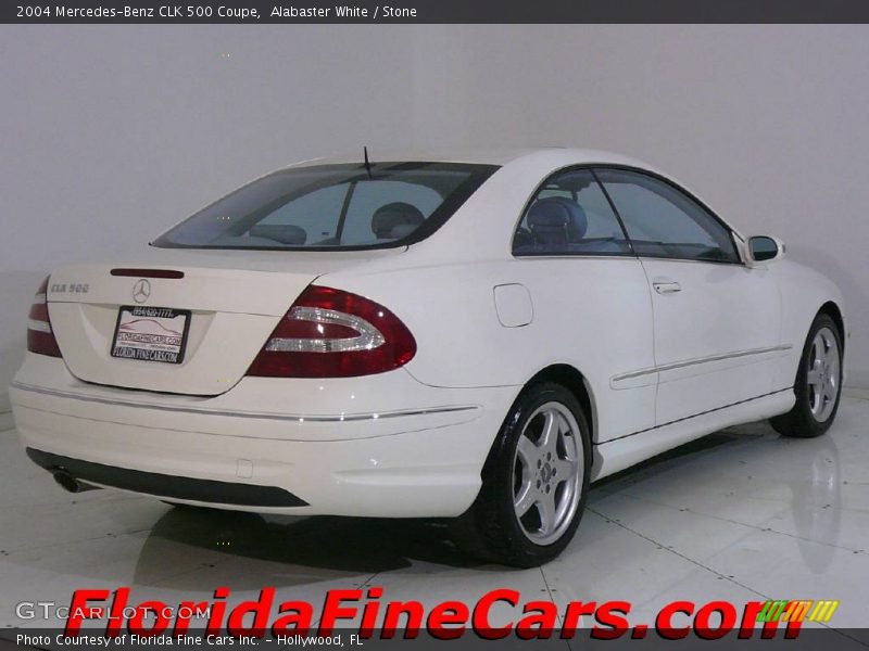 Alabaster White / Stone 2004 Mercedes-Benz CLK 500 Coupe