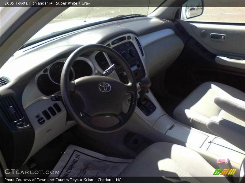 Super White / Gray 2005 Toyota Highlander I4