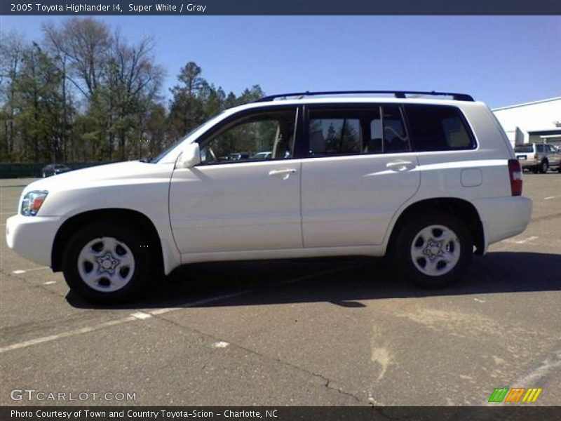 Super White / Gray 2005 Toyota Highlander I4