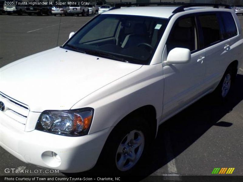 Super White / Gray 2005 Toyota Highlander I4