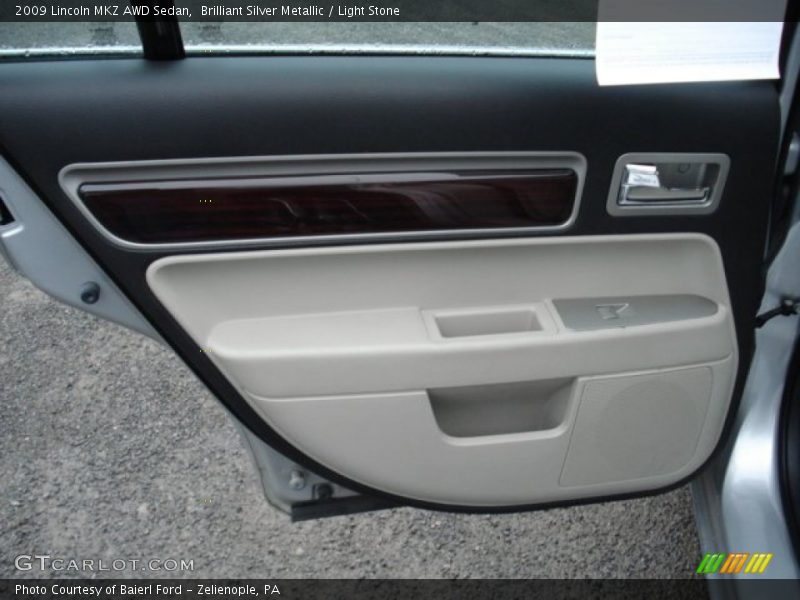 Brilliant Silver Metallic / Light Stone 2009 Lincoln MKZ AWD Sedan