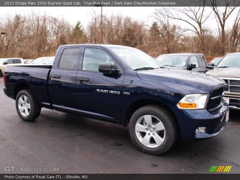 True Blue Pearl / Dark Slate Gray/Medium Graystone 2012 Dodge Ram 1500 Express Quad Cab