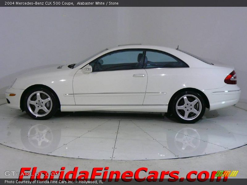 Alabaster White / Stone 2004 Mercedes-Benz CLK 500 Coupe