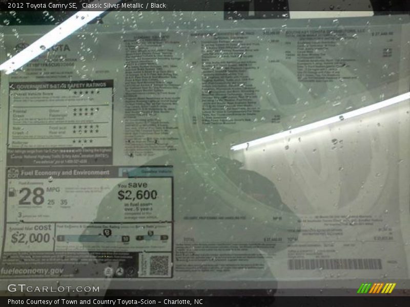 Classic Silver Metallic / Black 2012 Toyota Camry SE