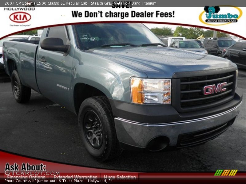 Stealth Gray Metallic / Dark Titanium 2007 GMC Sierra 1500 Classic SL Regular Cab