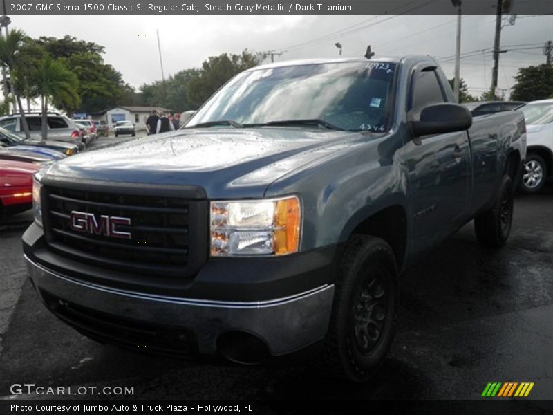 Stealth Gray Metallic / Dark Titanium 2007 GMC Sierra 1500 Classic SL Regular Cab