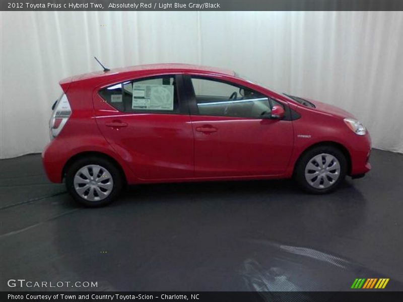 Absolutely Red / Light Blue Gray/Black 2012 Toyota Prius c Hybrid Two