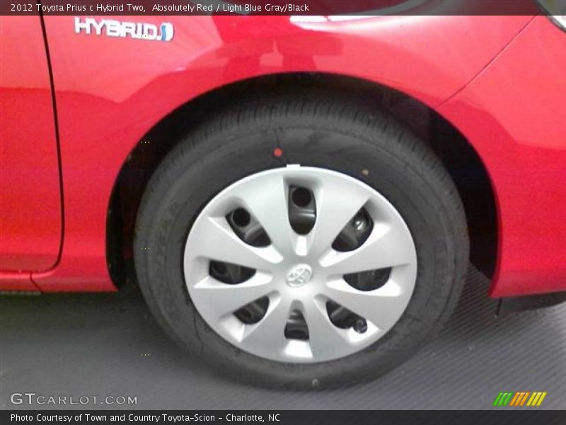 Absolutely Red / Light Blue Gray/Black 2012 Toyota Prius c Hybrid Two