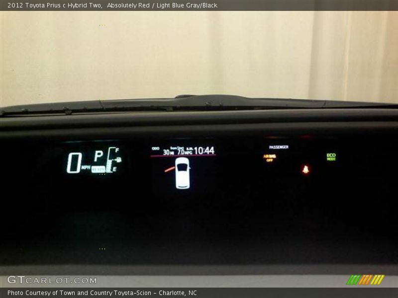 Absolutely Red / Light Blue Gray/Black 2012 Toyota Prius c Hybrid Two