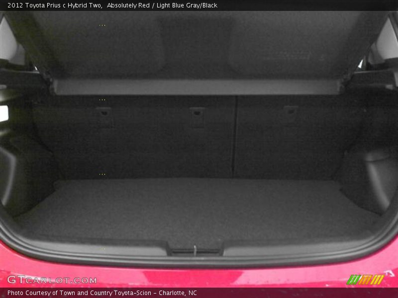 Absolutely Red / Light Blue Gray/Black 2012 Toyota Prius c Hybrid Two