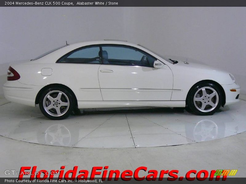 Alabaster White / Stone 2004 Mercedes-Benz CLK 500 Coupe