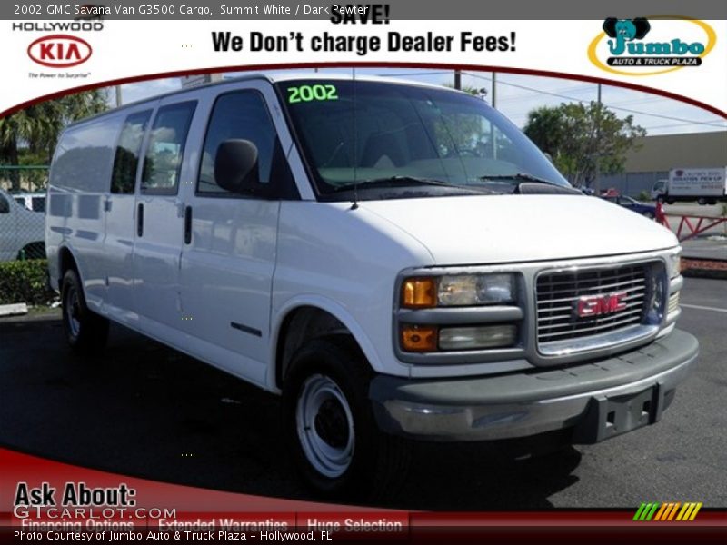 Summit White / Dark Pewter 2002 GMC Savana Van G3500 Cargo