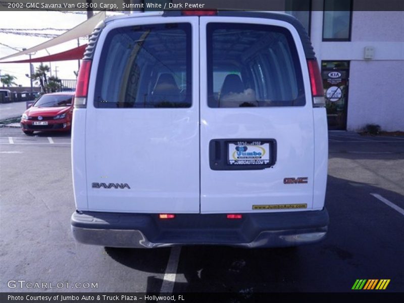 Summit White / Dark Pewter 2002 GMC Savana Van G3500 Cargo