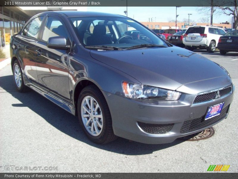 Graphite Gray Pearl / Black 2011 Mitsubishi Lancer ES