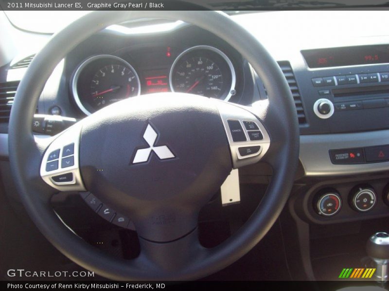Graphite Gray Pearl / Black 2011 Mitsubishi Lancer ES