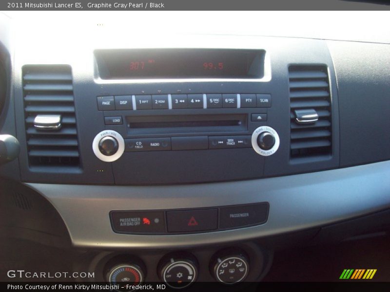 Graphite Gray Pearl / Black 2011 Mitsubishi Lancer ES