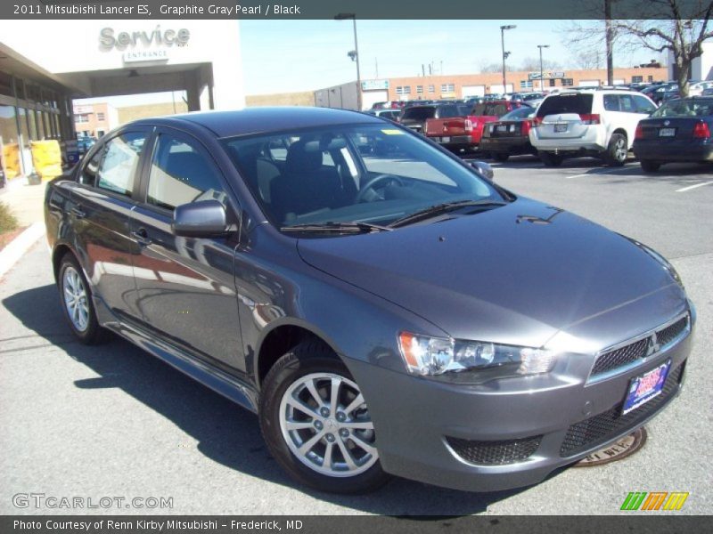 Graphite Gray Pearl / Black 2011 Mitsubishi Lancer ES