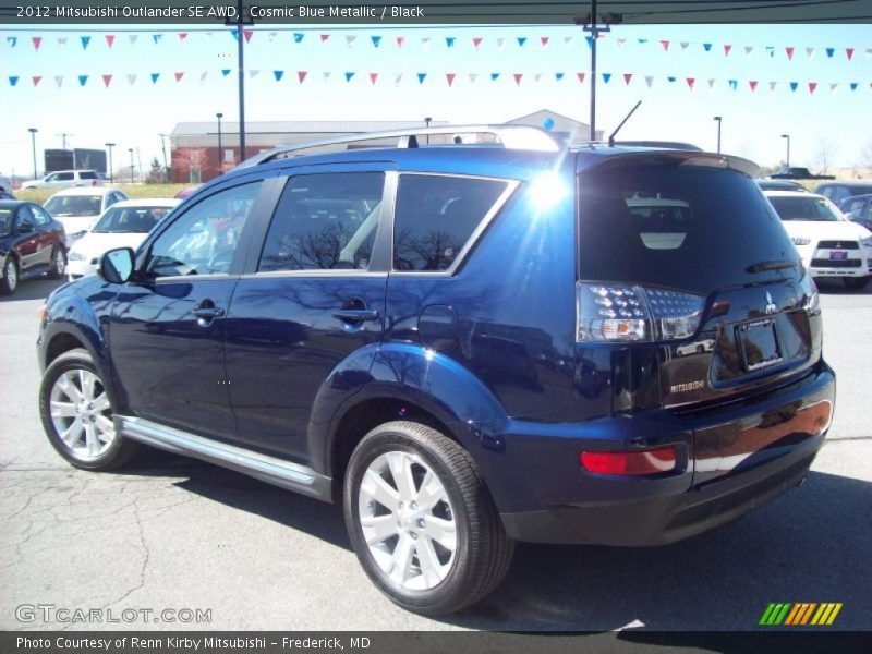 Cosmic Blue Metallic / Black 2012 Mitsubishi Outlander SE AWD