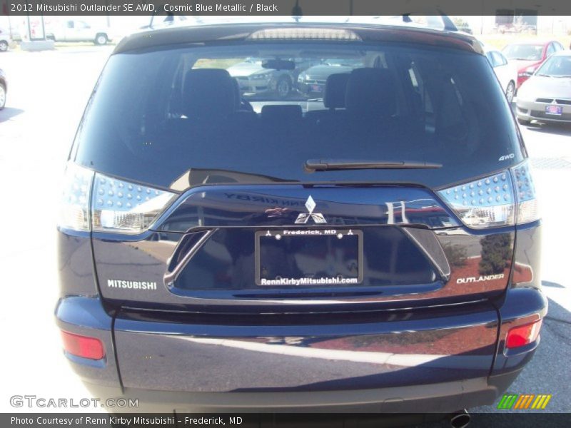 Cosmic Blue Metallic / Black 2012 Mitsubishi Outlander SE AWD