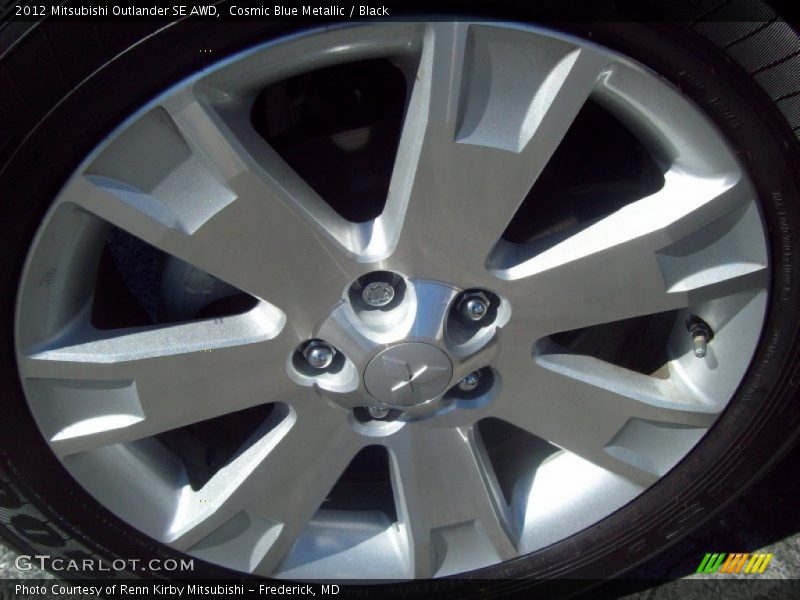 Cosmic Blue Metallic / Black 2012 Mitsubishi Outlander SE AWD