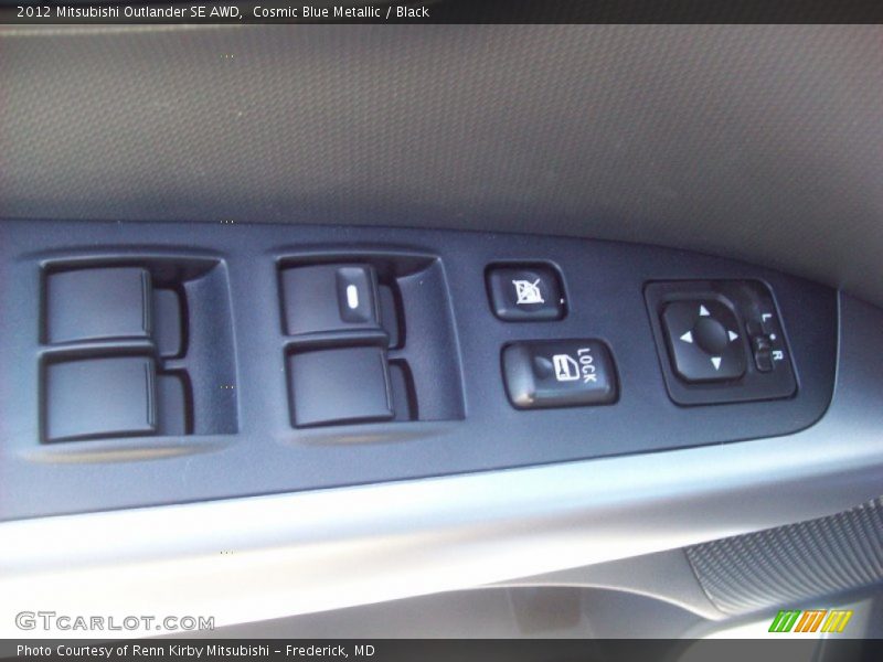 Cosmic Blue Metallic / Black 2012 Mitsubishi Outlander SE AWD