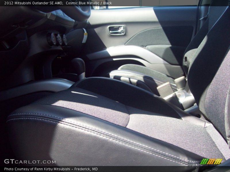 Cosmic Blue Metallic / Black 2012 Mitsubishi Outlander SE AWD