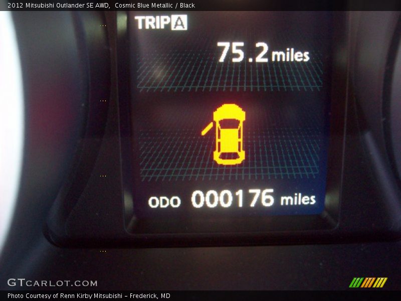 Cosmic Blue Metallic / Black 2012 Mitsubishi Outlander SE AWD