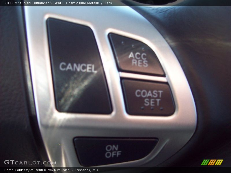 Cosmic Blue Metallic / Black 2012 Mitsubishi Outlander SE AWD