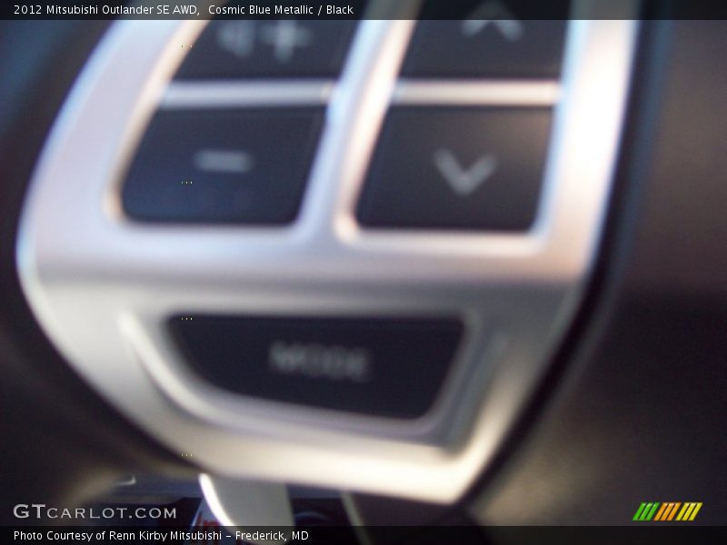Cosmic Blue Metallic / Black 2012 Mitsubishi Outlander SE AWD