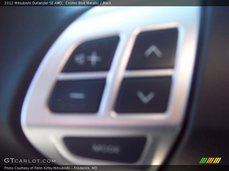 Cosmic Blue Metallic / Black 2012 Mitsubishi Outlander SE AWD