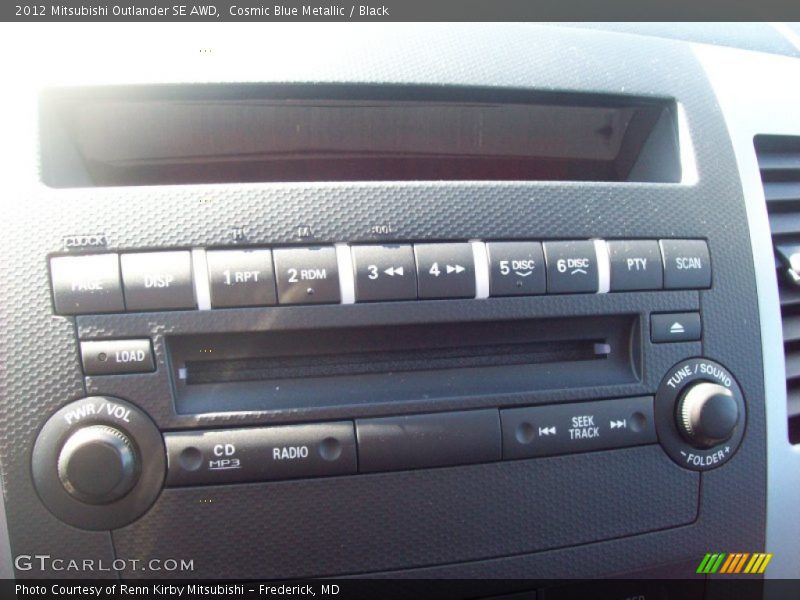 Cosmic Blue Metallic / Black 2012 Mitsubishi Outlander SE AWD