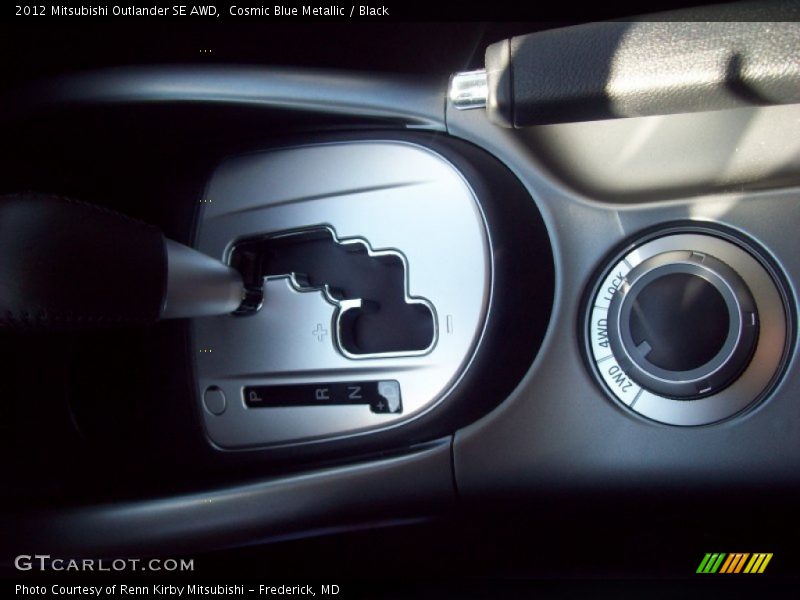 Cosmic Blue Metallic / Black 2012 Mitsubishi Outlander SE AWD