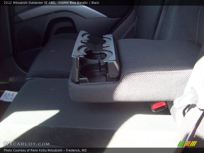 Cosmic Blue Metallic / Black 2012 Mitsubishi Outlander SE AWD