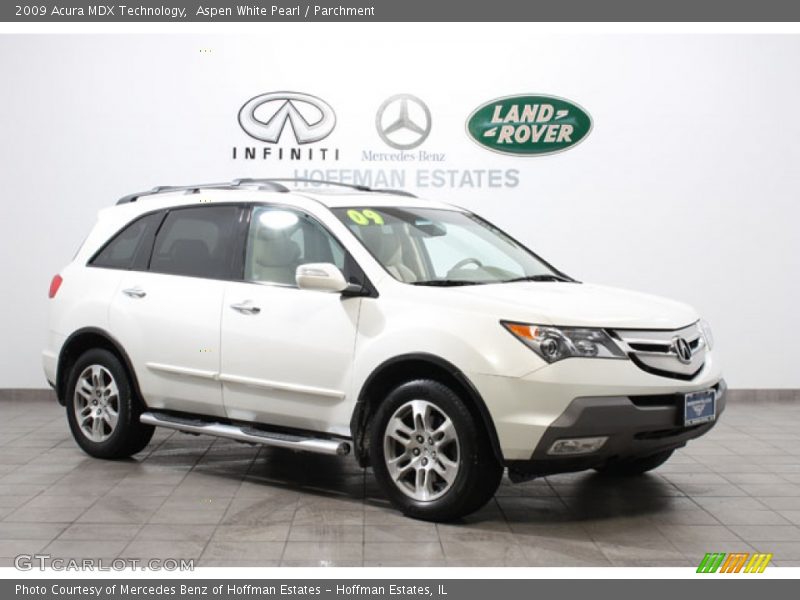 Aspen White Pearl / Parchment 2009 Acura MDX Technology
