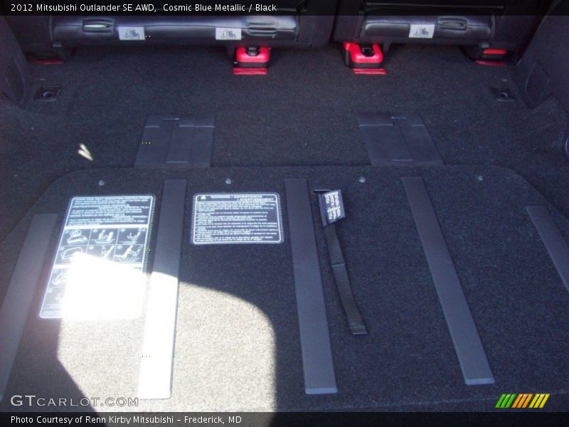 Cosmic Blue Metallic / Black 2012 Mitsubishi Outlander SE AWD