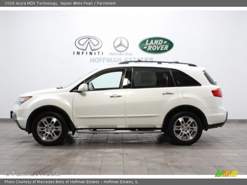 Aspen White Pearl / Parchment 2009 Acura MDX Technology