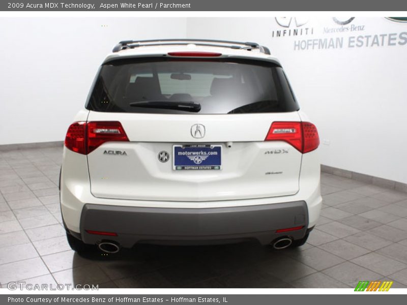Aspen White Pearl / Parchment 2009 Acura MDX Technology