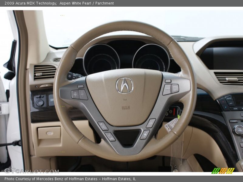Aspen White Pearl / Parchment 2009 Acura MDX Technology