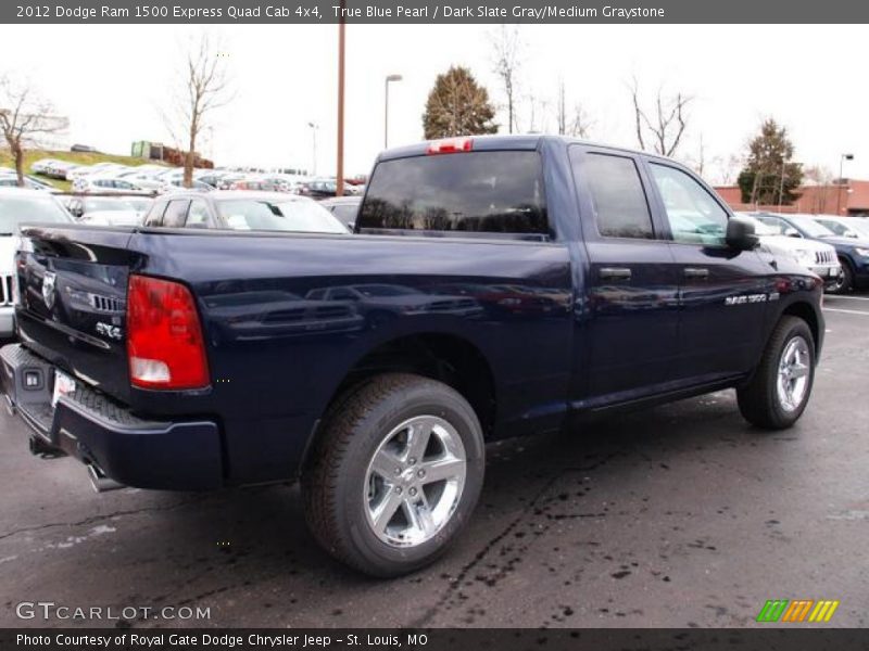  2012 Ram 1500 Express Quad Cab 4x4 True Blue Pearl