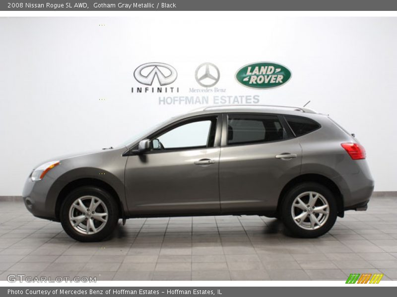 Gotham Gray Metallic / Black 2008 Nissan Rogue SL AWD