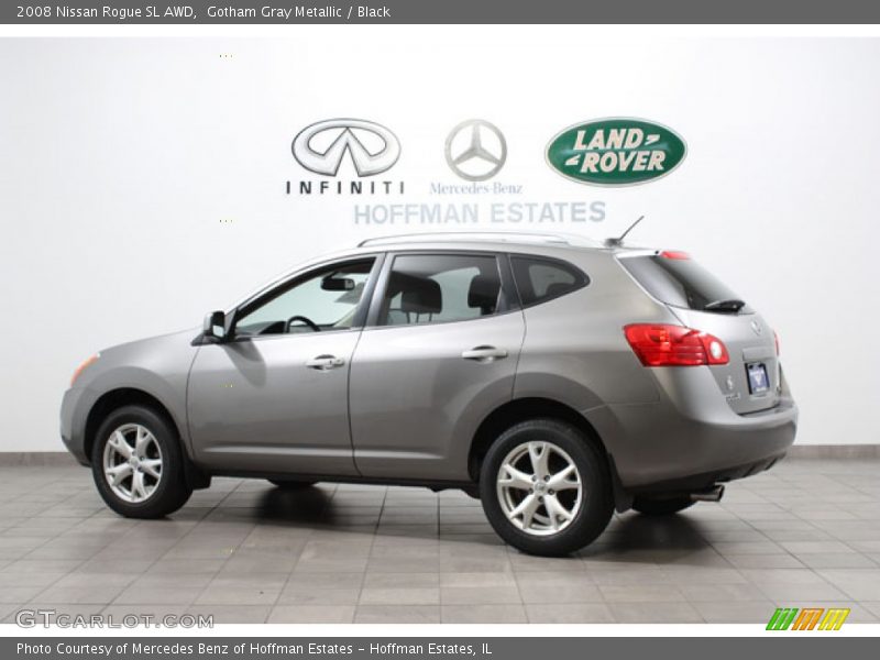 Gotham Gray Metallic / Black 2008 Nissan Rogue SL AWD