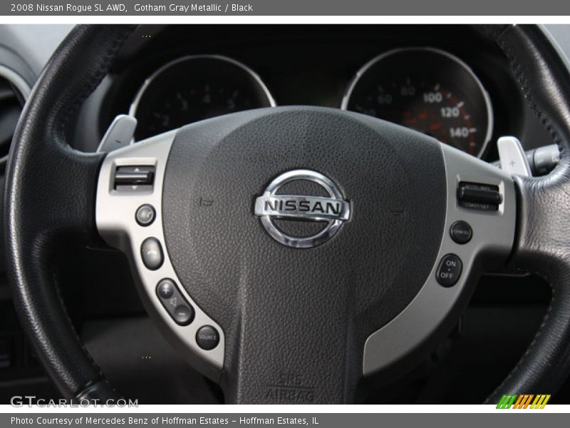 Gotham Gray Metallic / Black 2008 Nissan Rogue SL AWD