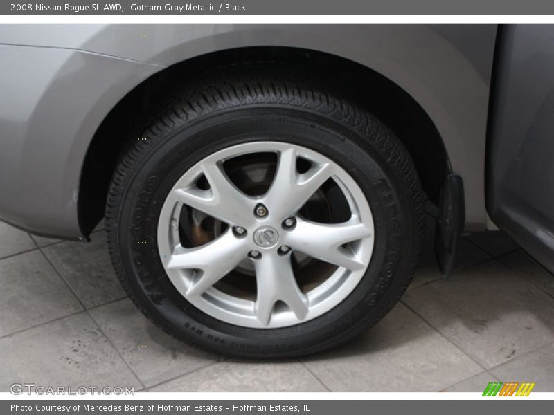 Gotham Gray Metallic / Black 2008 Nissan Rogue SL AWD