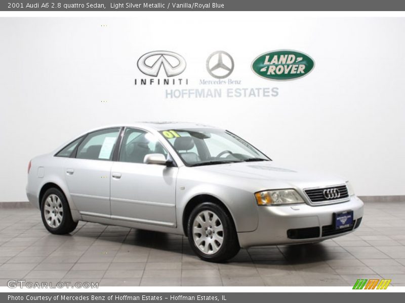 Light Silver Metallic / Vanilla/Royal Blue 2001 Audi A6 2.8 quattro Sedan